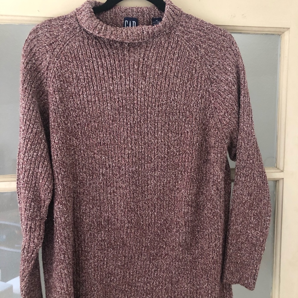 Maroon mock neck sweater